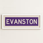 Framed Evanston Purple Bus Scroll - Tejas Country Club