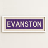 Framed Evanston Purple Bus Scroll - Tejas Country Club