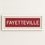 Framed Fayetteville Red Bus Scroll - Tejas Country Club