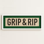 Framed Grip and Rip Golf Art Scroll Sign - Tejas Country Club
