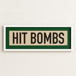 Framed Hit Bombs Golf Art Scroll Sign - Tejas Country Club