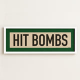 Framed Hit Bombs Golf Art Scroll Sign - Tejas Country Club