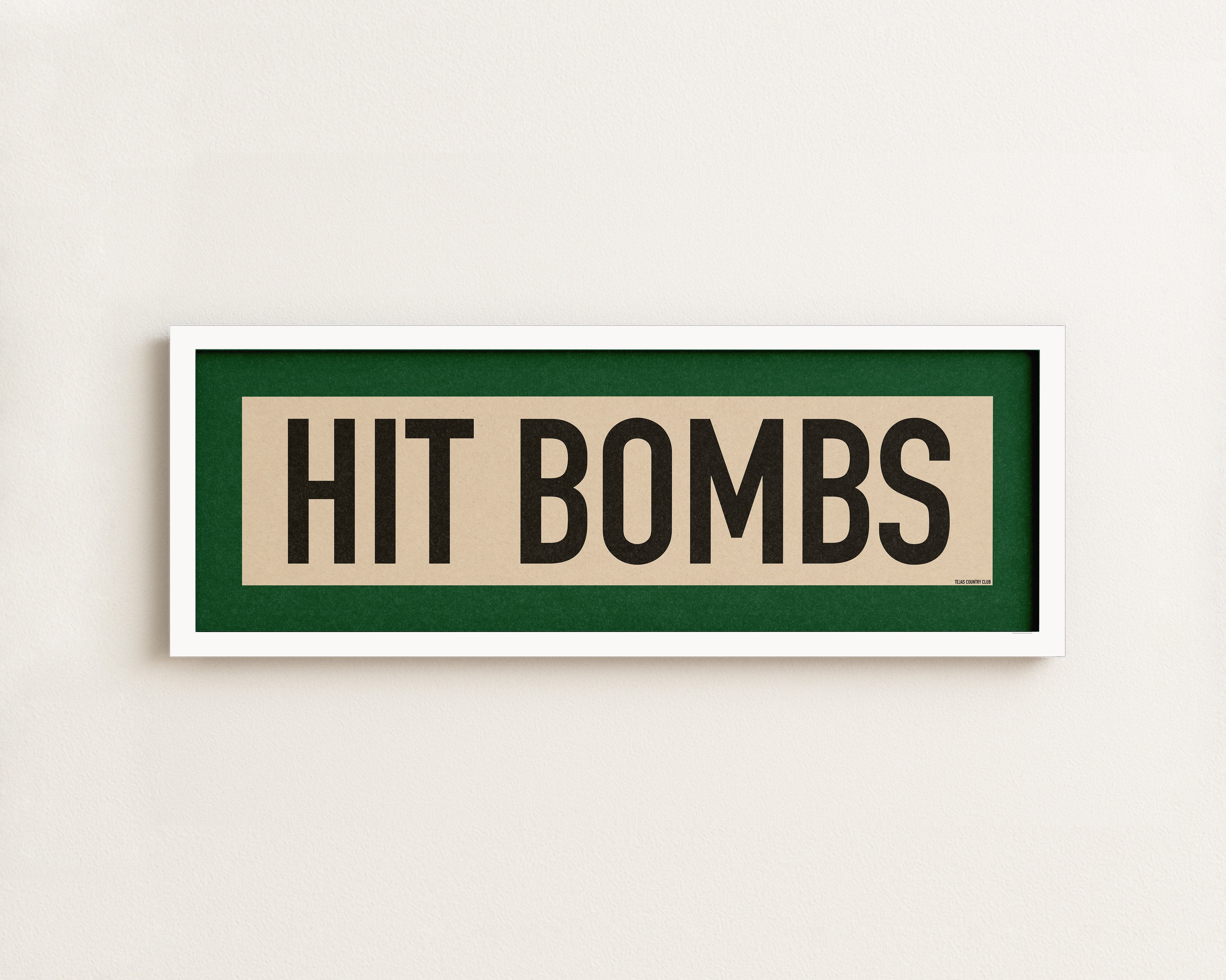 Framed Hit Bombs Golf Art Scroll Sign - Tejas Country Club