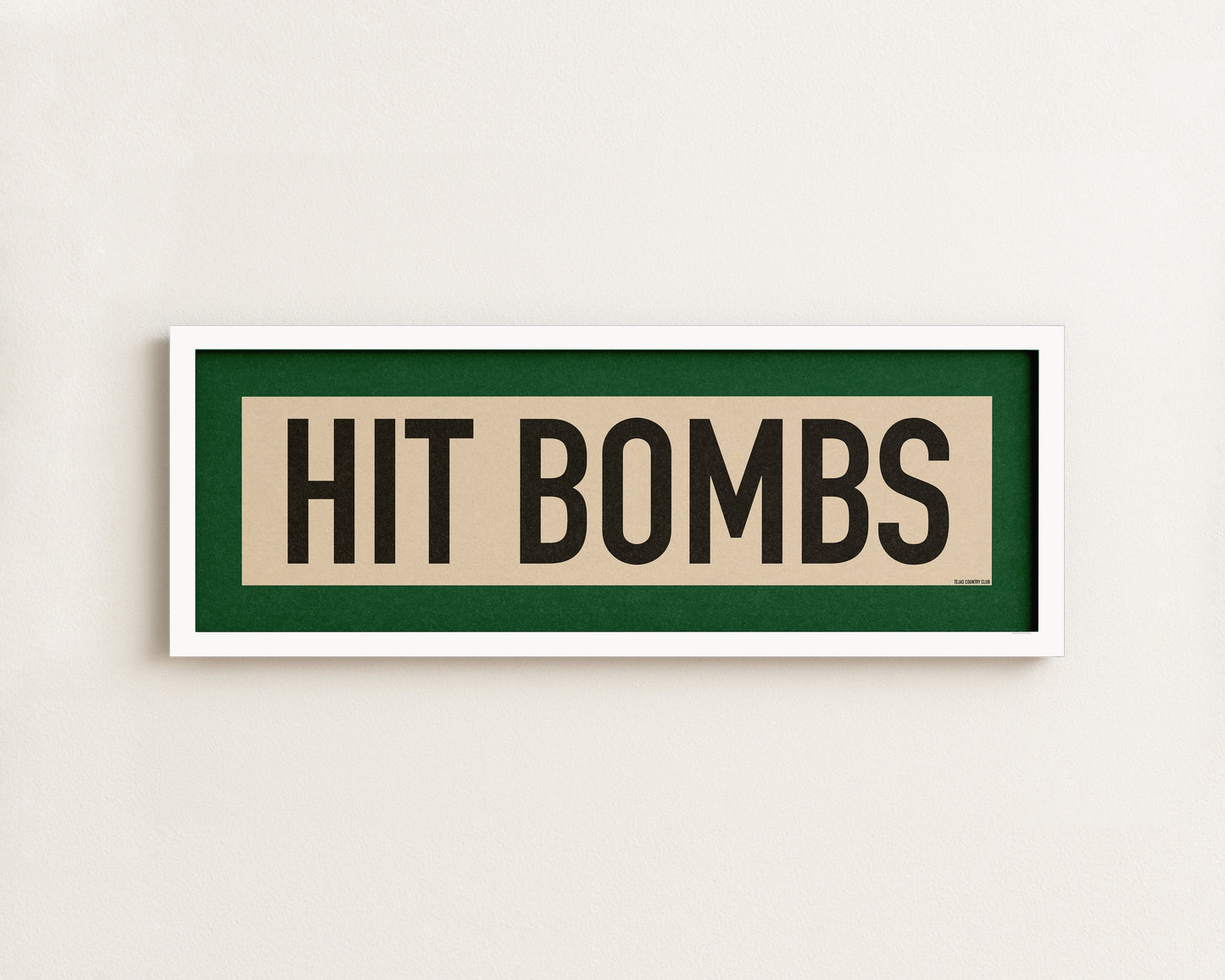 Framed Hit Bombs Golf Art Scroll Sign