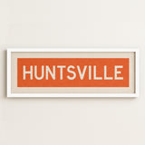 Framed Huntsville Orange and White Bus Scroll - Tejas Country Club
