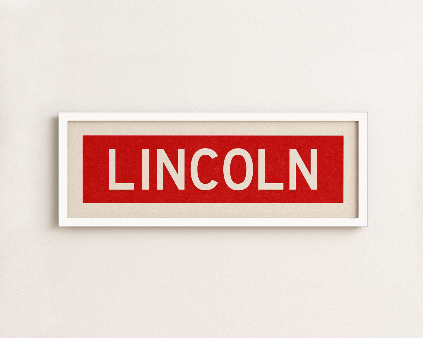 Framed Lincoln Bus Scroll