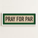 Framed Pray For Par Golf Art Scroll Sign - Tejas Country Club