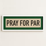 Framed Pray For Par Golf Art Scroll Sign - Tejas Country Club