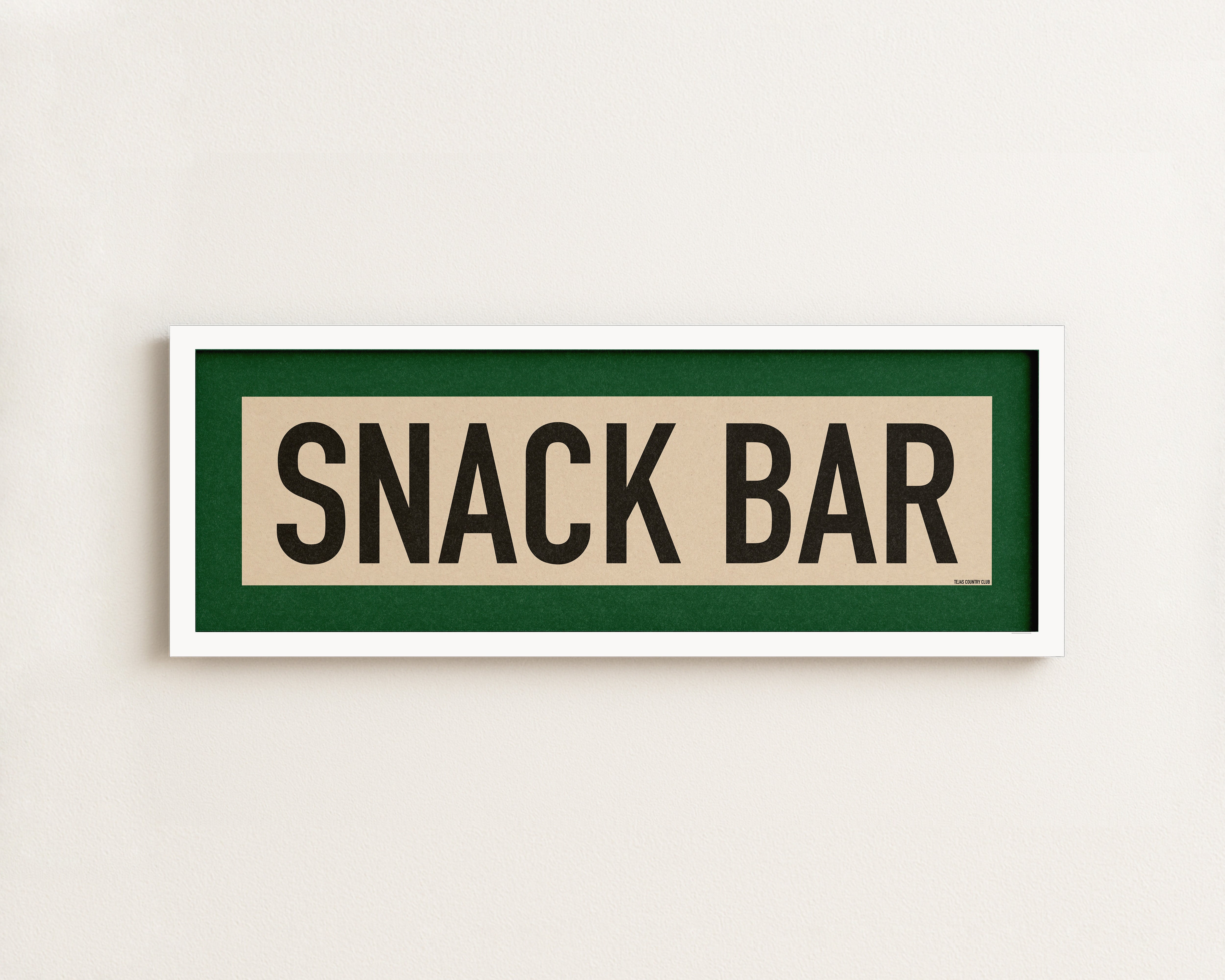 Framed Snack Bar Golf Art Scroll Print - Tejas Country Club
