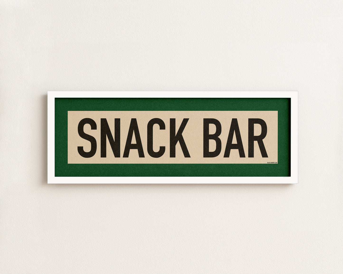 Framed Snack Bar Golf Art Scroll Print