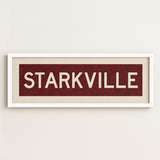 Framed Starkville Maroon Bus Scroll - Tejas Country Club