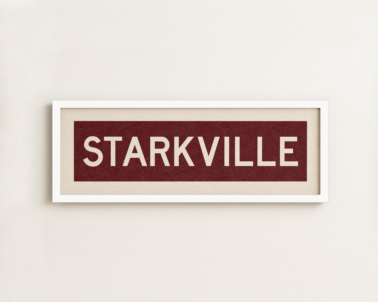 Framed Starkville Maroon Bus Scroll
