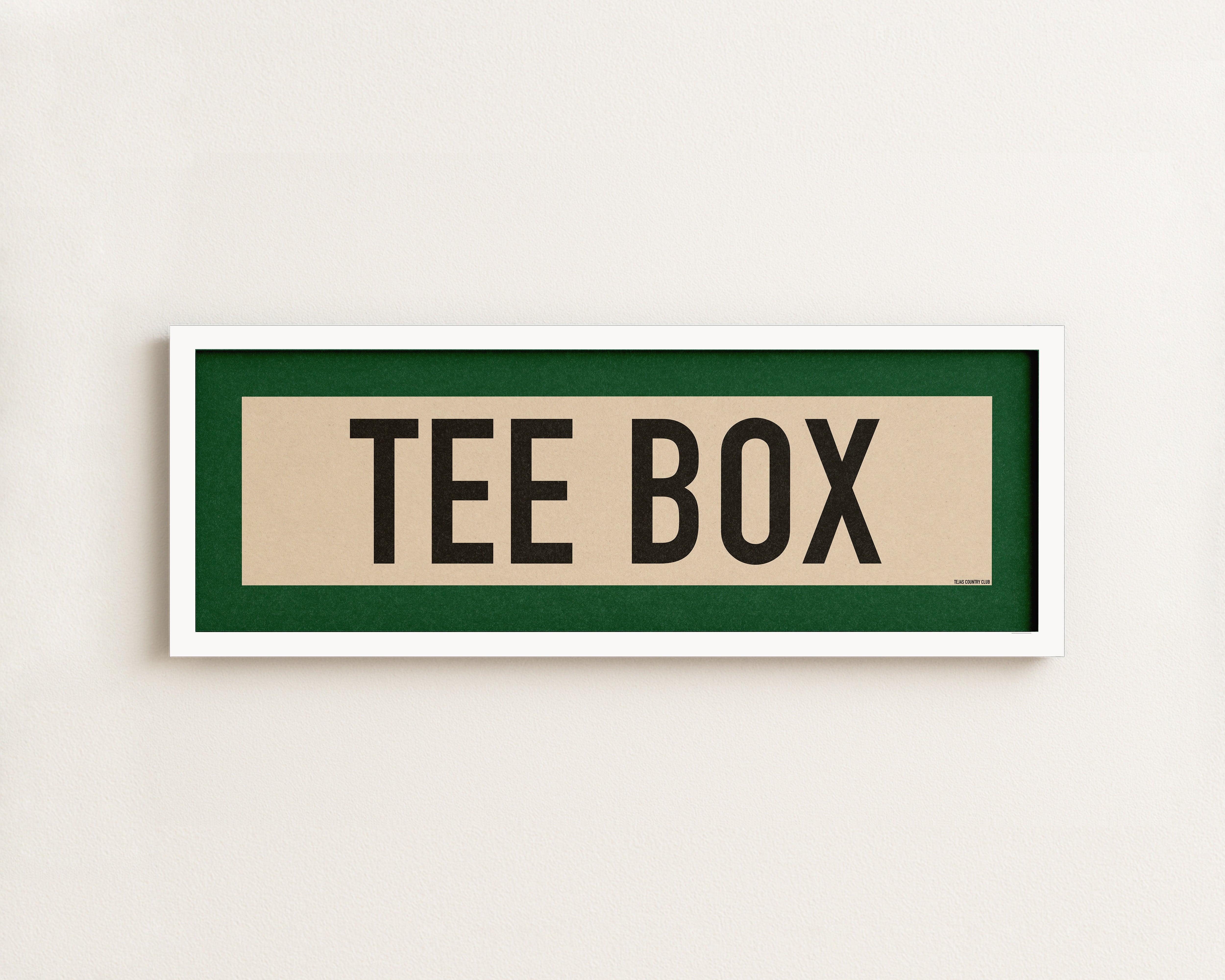Framed Tee Box Golf Scroll Art - Tejas Country Club