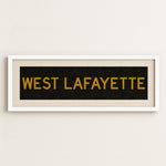 Framed West Lafayette Black and Gold Bus Scroll - Tejas Country Club