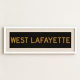 Framed West Lafayette Black and Gold Bus Scroll - Tejas Country Club