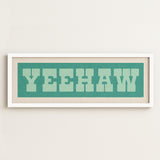Framed YEEHAW Sign Turquoise & Mint Art Print