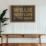 Willie, Waylon, & The Boys Typography Art Print - Tejas Country Club