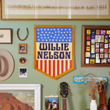 Stars and Stripes Willie Nelson Camp Flag • Willie Nelson x Oxford Pennant