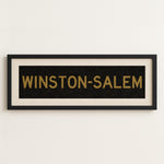 Framed Winston Salem Black & Gold Bus Scroll - Tejas Country Club