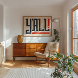 Y'all Typography Art Print - Tejas Country Club
