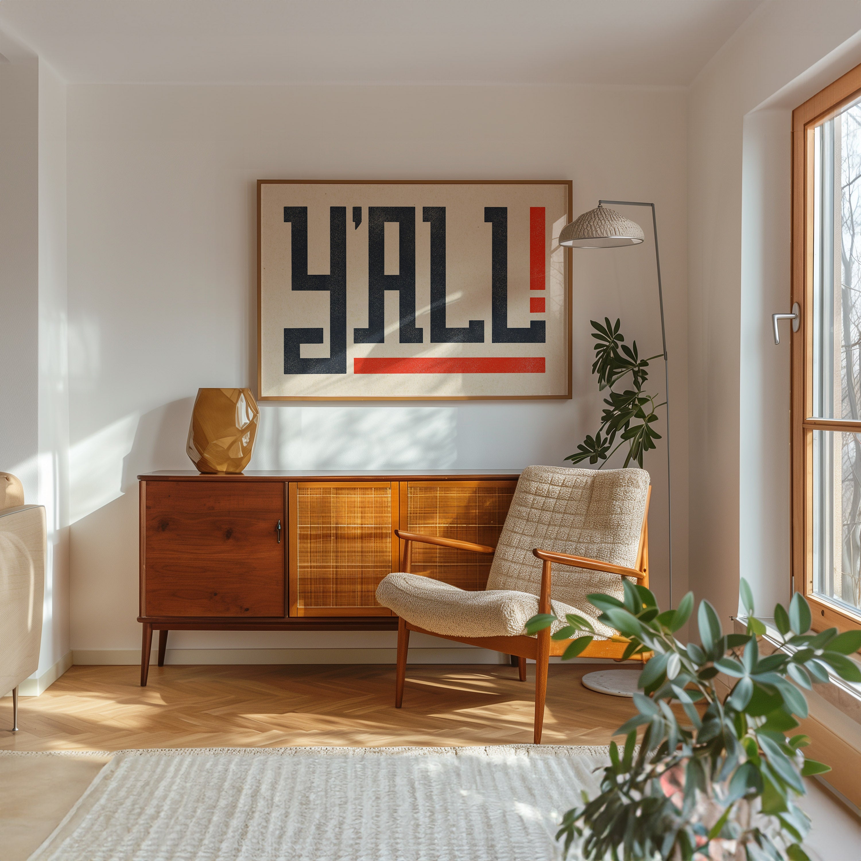 Y'all Typography Art Print - Tejas Country Club