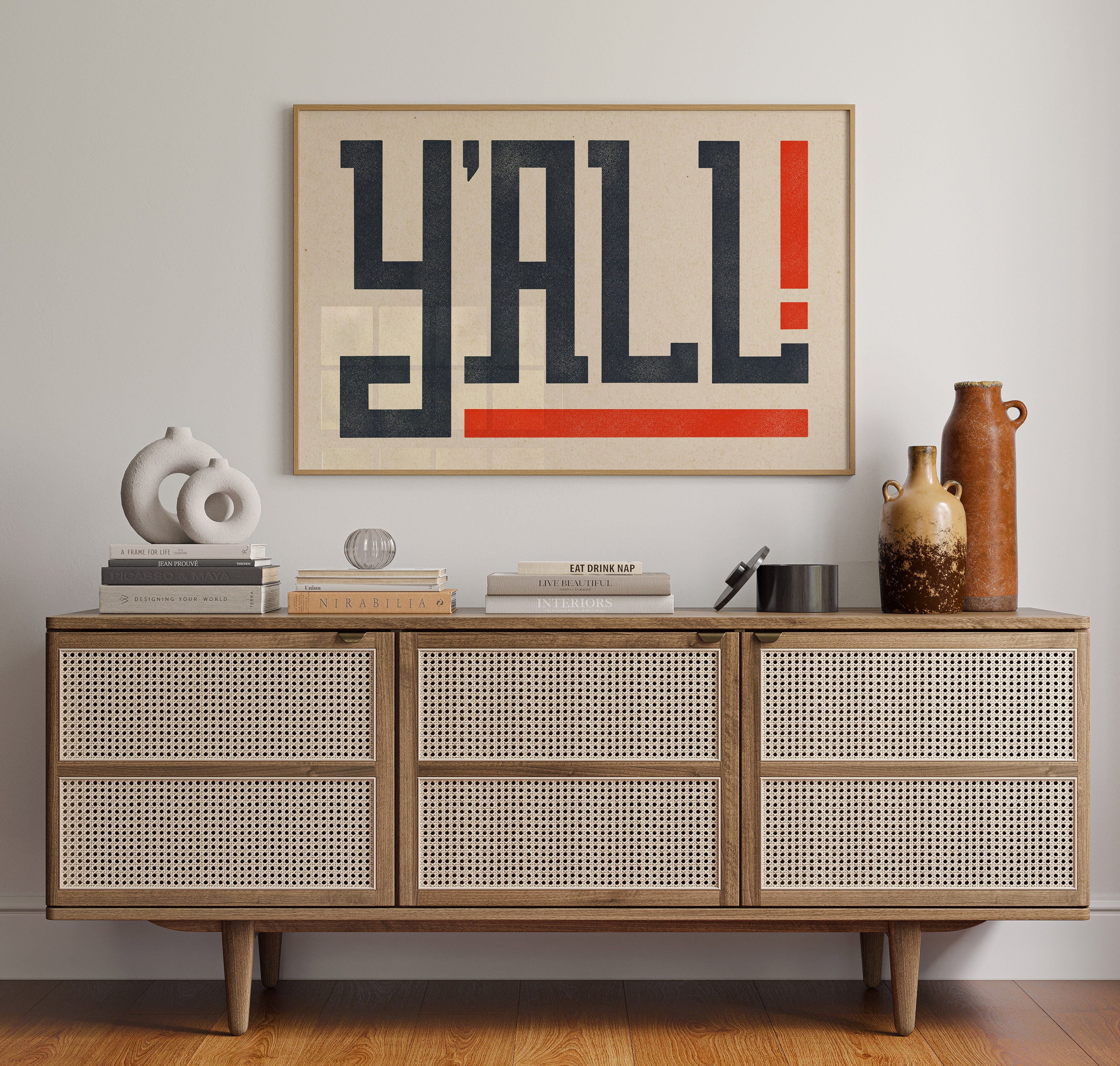 Y'all Typography Art Print - Tejas Country Club