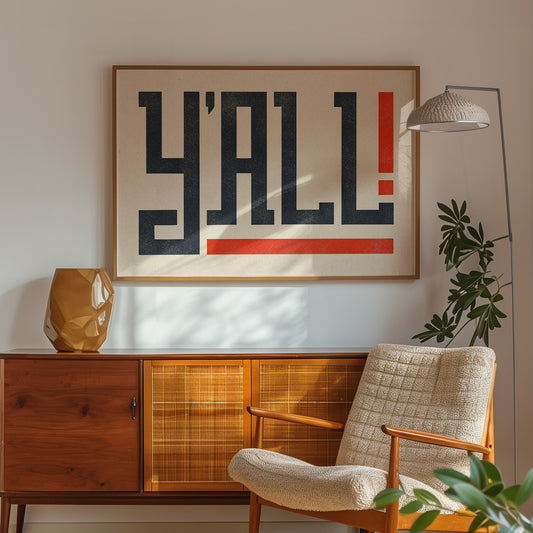 Y'all Typography Art Print