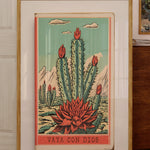 Cactus Landscape Matchbook Vaya Con Dios Art Print - Tejas Country Club