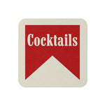 Cocktails Drink Coaster Cork Back Square Coaster - Tejas Country Club