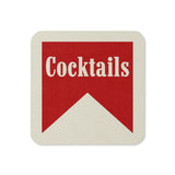 Cocktails Drink Coaster Cork Back Square Coaster - Tejas Country Club