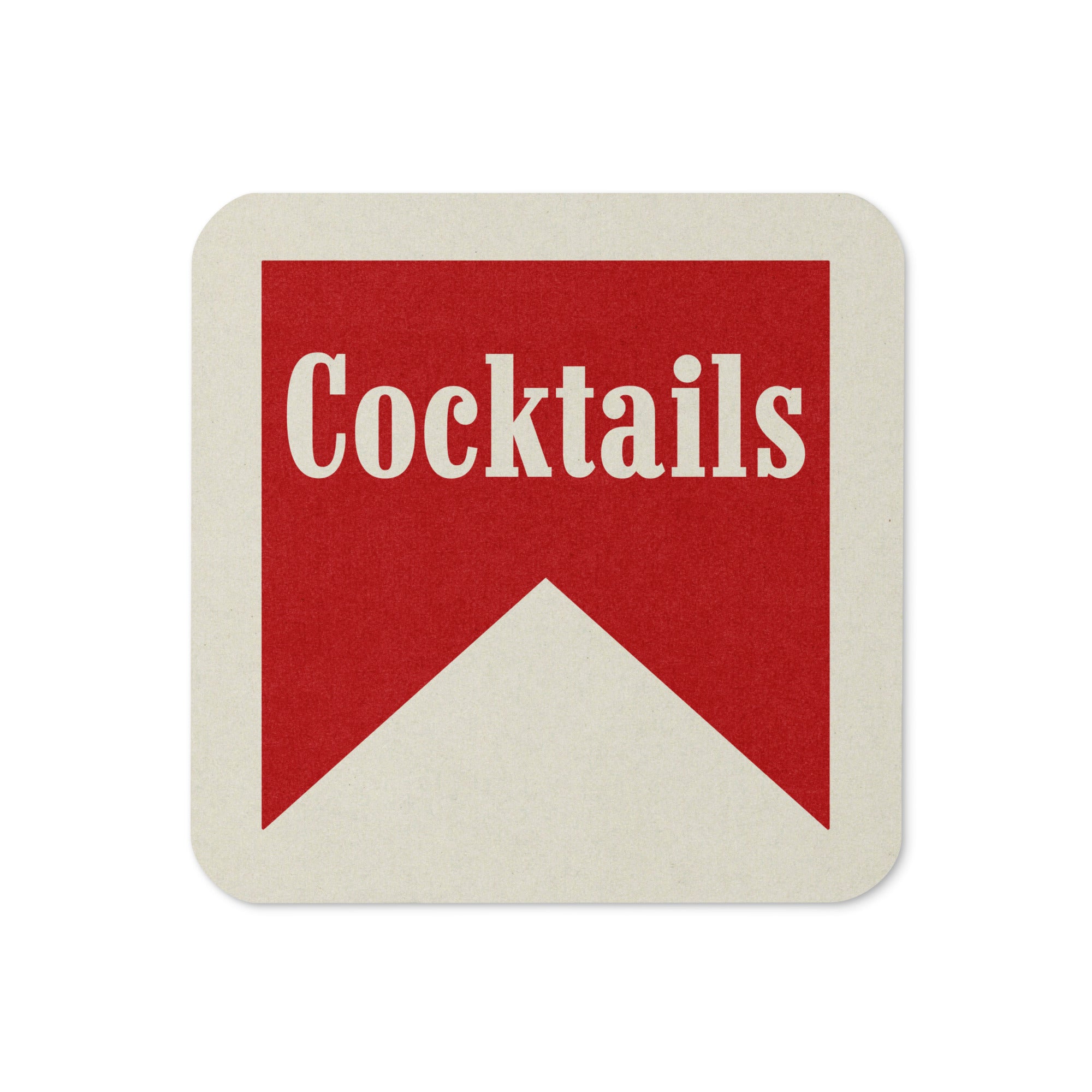 Cocktails Drink Coaster Cork Back Square Coaster - Tejas Country Club