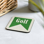 Golf Drink Coaster Cork Back Square Coaster - Tejas Country Club