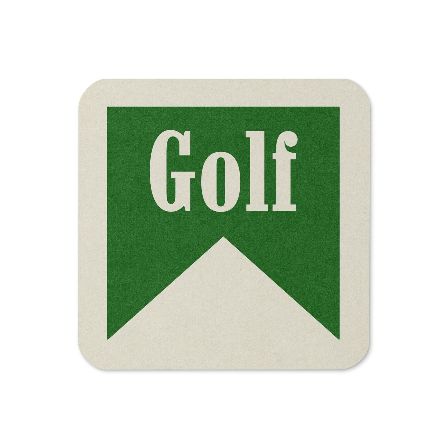 Golf Drink Coaster Cork Back Square Coaster