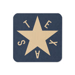 DeZavala Flag Texas Revolution Flag Cork Backed Drink Coaster - Tejas Country Club
