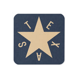DeZavala Flag Texas Revolution Flag Cork Backed Drink Coaster - Tejas Country Club