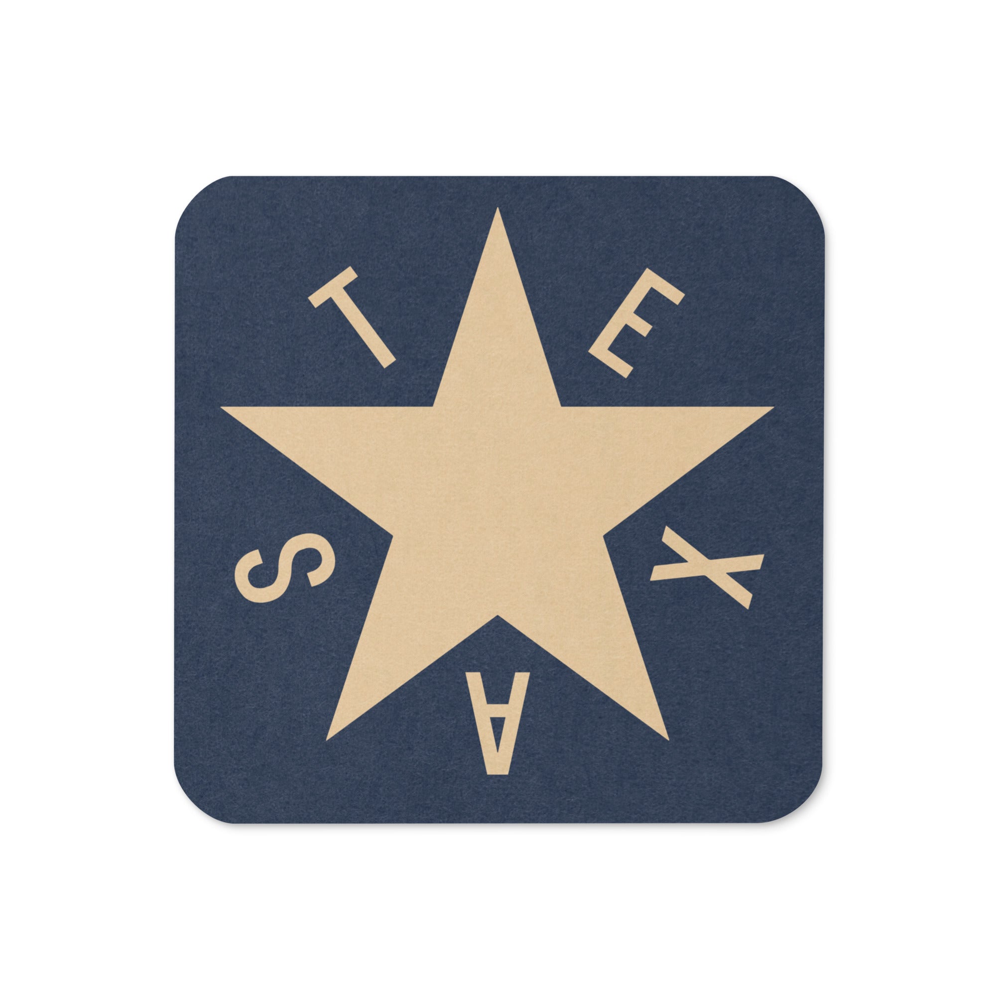 DeZavala Flag Texas Revolution Flag Cork Backed Drink Coaster - Tejas Country Club