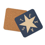 DeZavala Flag Texas Revolution Flag Cork Backed Drink Coaster - Tejas Country Club