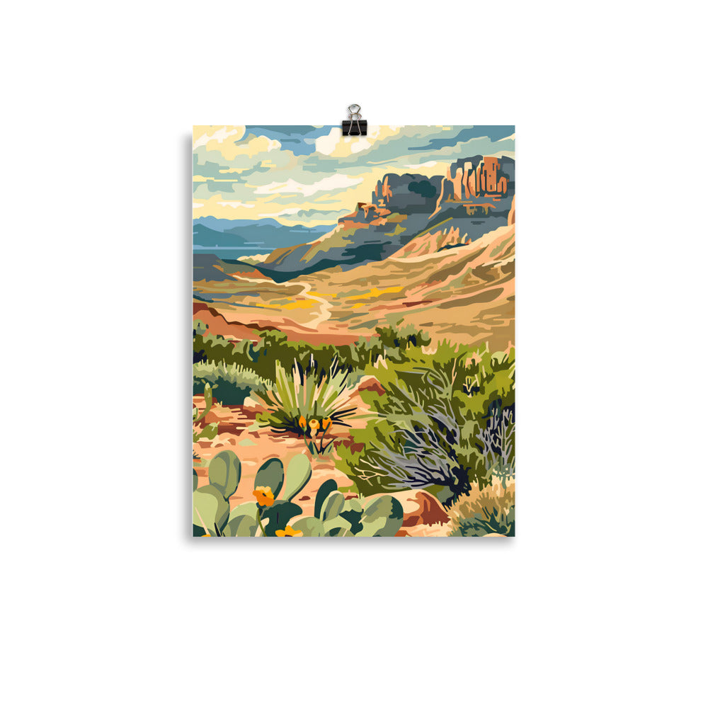 Big Bend Texas Paint By Number Print