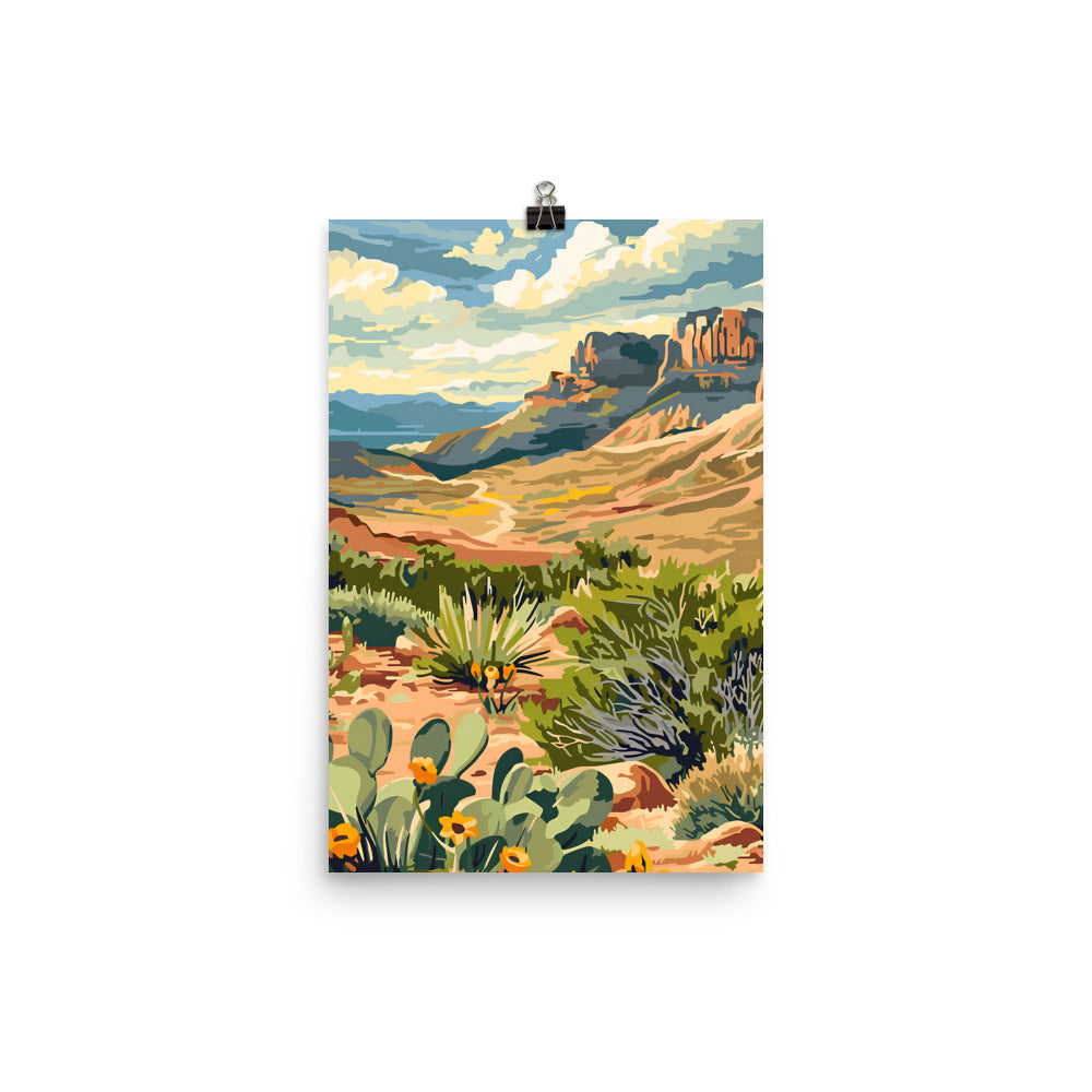 Big Bend Texas Paint By Number Print