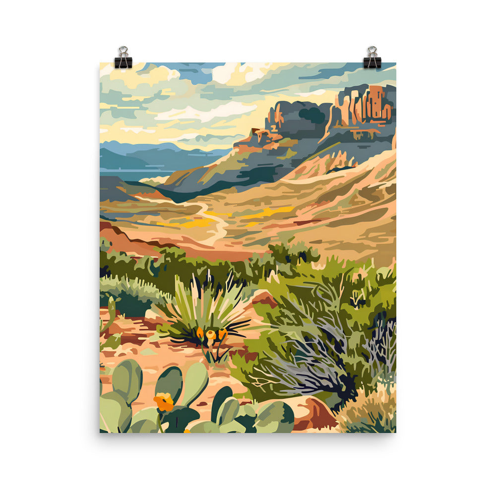 Big Bend Texas Paint By Number Print