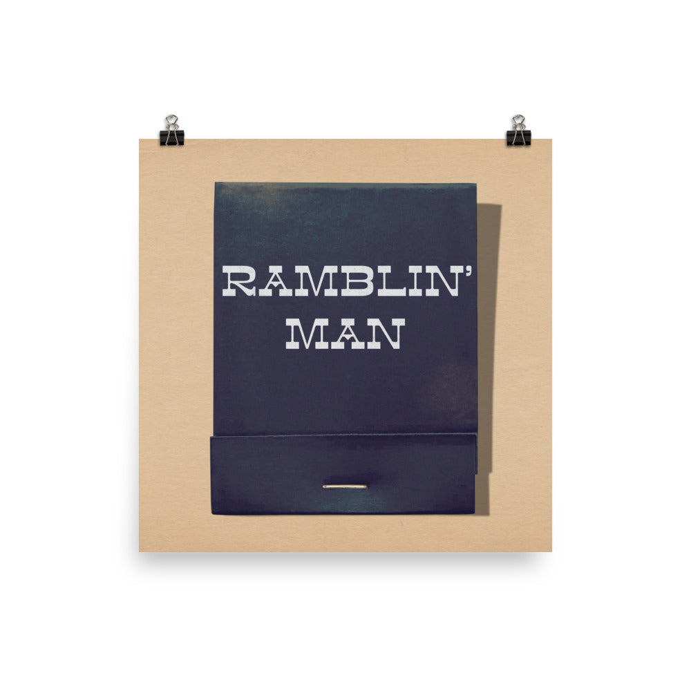 Ramblin' Man Matchbook Art Print