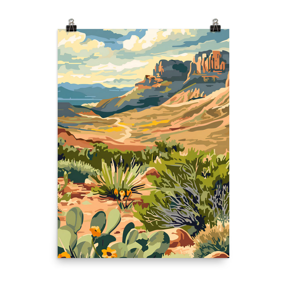 Big Bend Texas Paint By Number Print