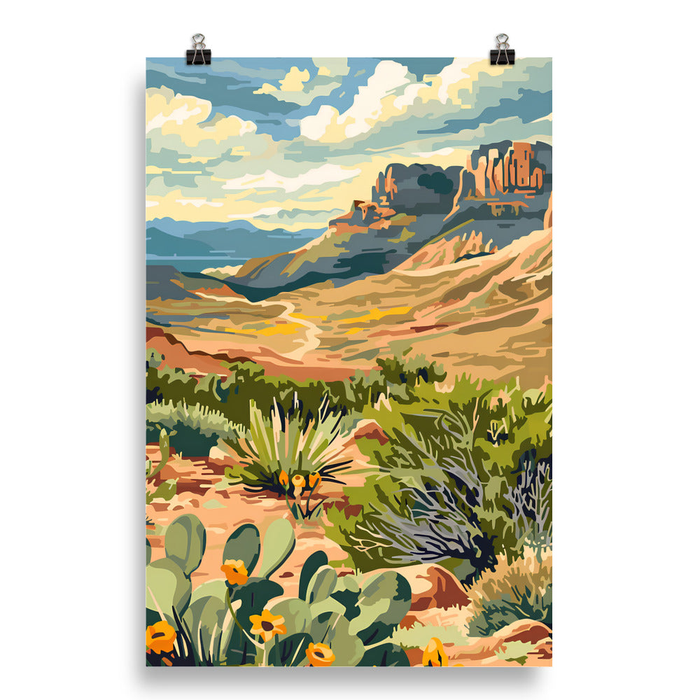 Big Bend Texas Paint By Number Print