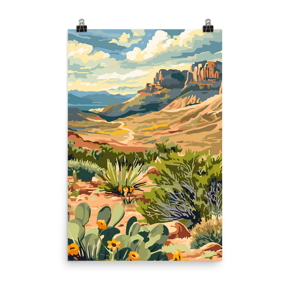 Big Bend Texas Paint By Number Print