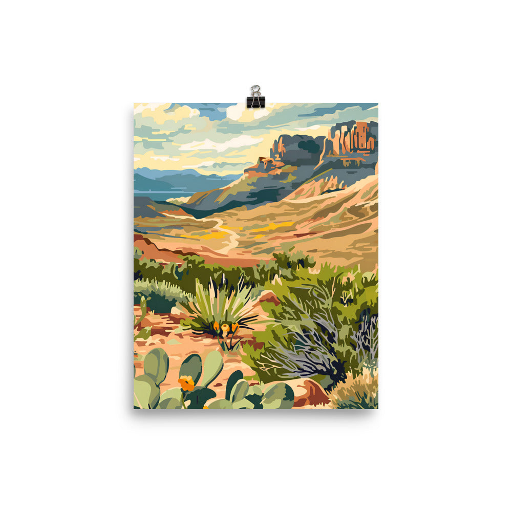 Big Bend Texas Paint By Number Print