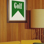 Retro Golf Poster Art Print Banner Style Square - Tejas Country Club