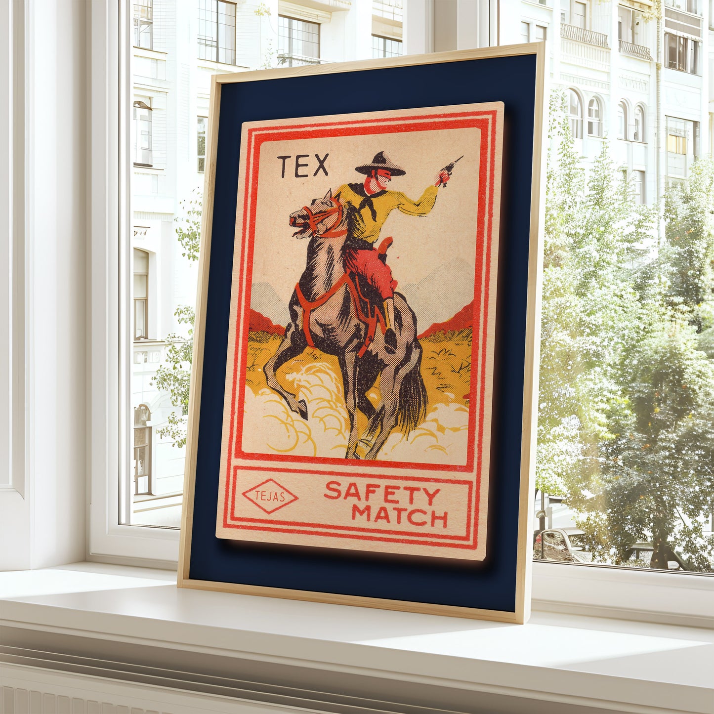 Tex Cowboy Vintage Matchbook Art Print